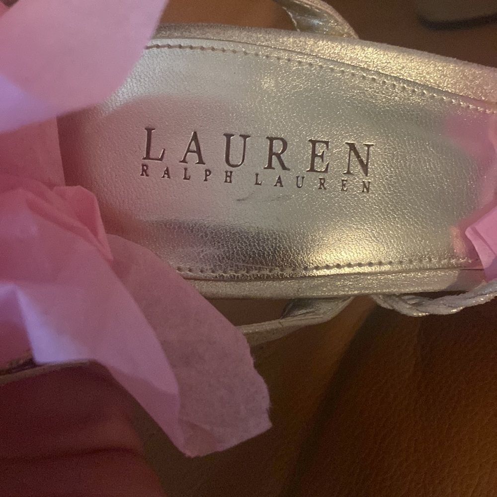 Lauren Ralph Lauren Gold Rope Wedges - Picture 5 of 6
